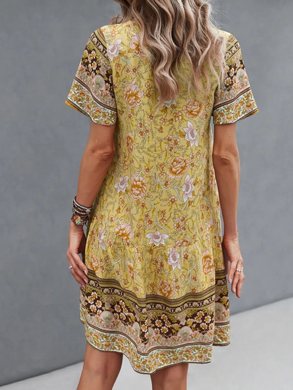 Floral Print V-Neck Summer Dress - Image 5