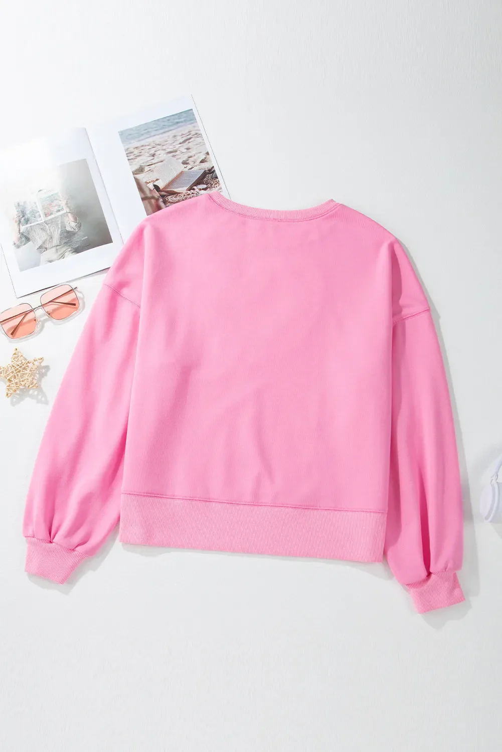 Football & Letter Round Neck Long Sleeve Sweatshirt - Image 4