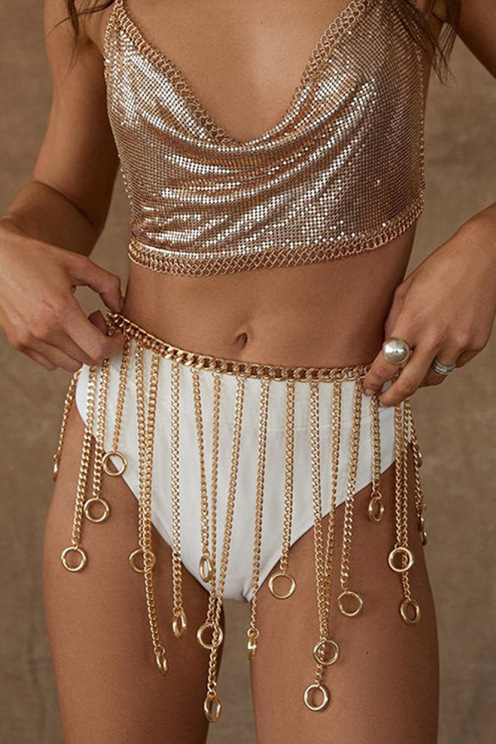 Fringe Chain Alloy Belt - Image 7
