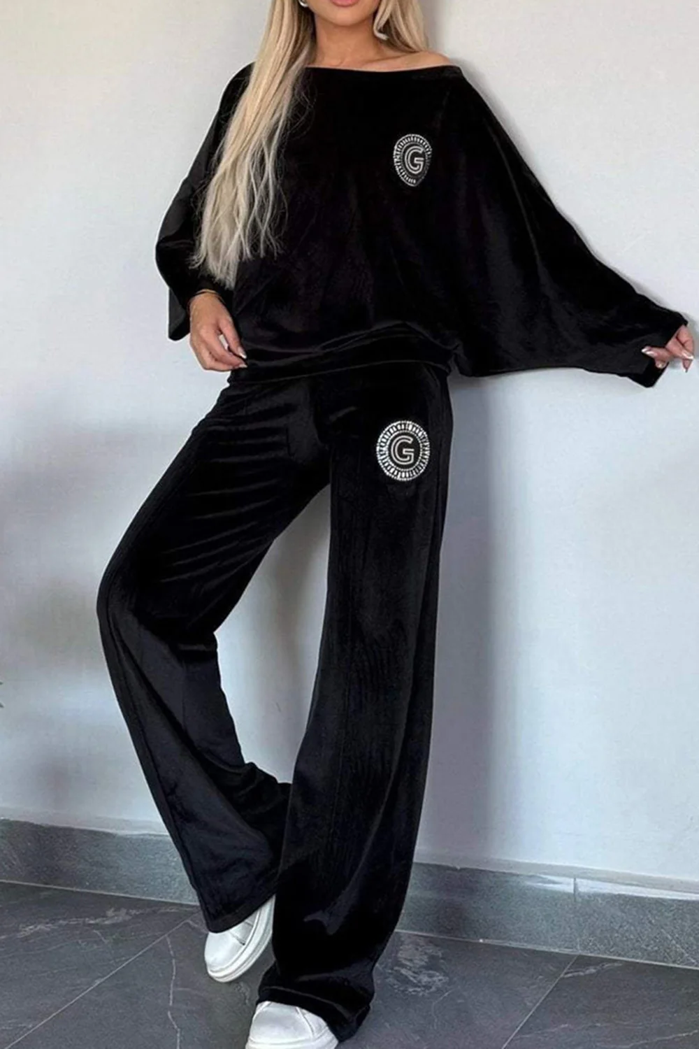 Full Size Boat Neck Long Sleeve Top and Pants Set - Image 9