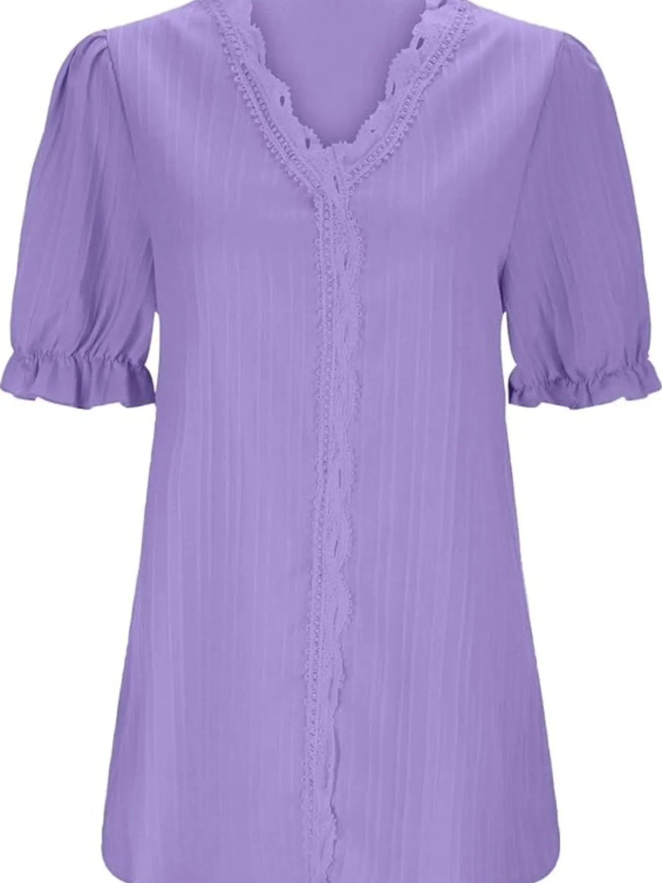 Full Size Lace Detail V-Neck Blouse Plus Size - Image 7