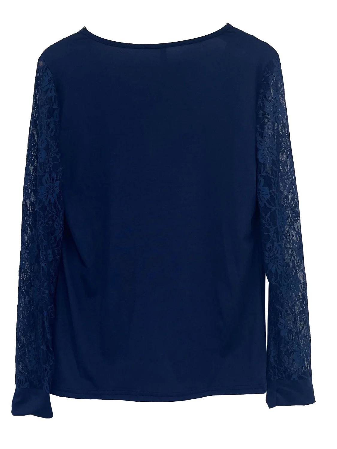 Full Size Lace Detail V-Neck Long Sleeve Blouse - Image 8