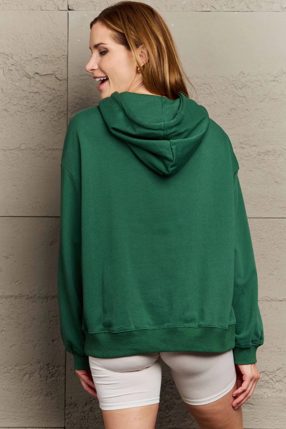 Full Size Long Sleeve Dropped Shoulder Hoodie - Image 16