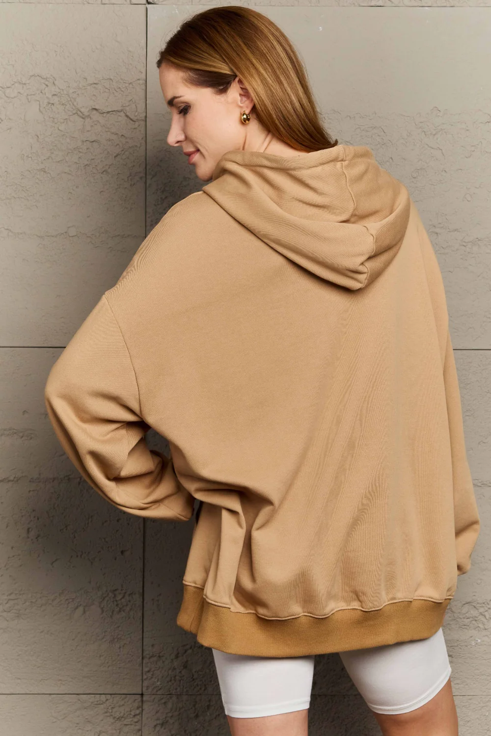 Full Size Long Sleeve Dropped Shoulder Hoodie - Image 2
