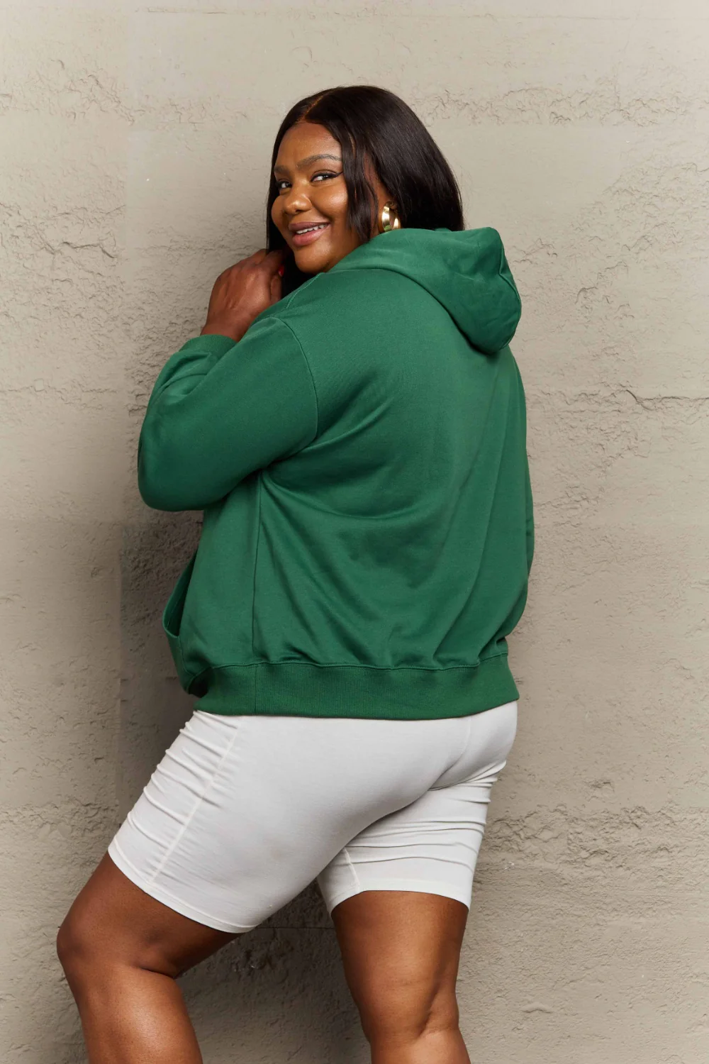 Full Size Long Sleeve Dropped Shoulder Hoodie - Image 21
