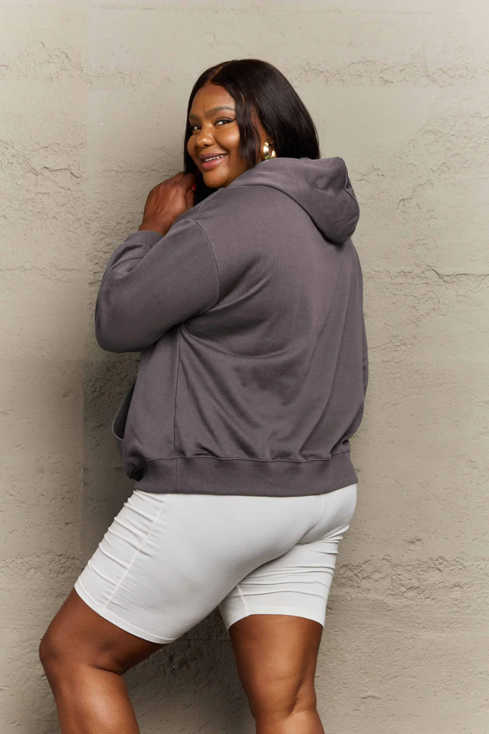 Full Size Long Sleeve Dropped Shoulder Hoodie - Image 30