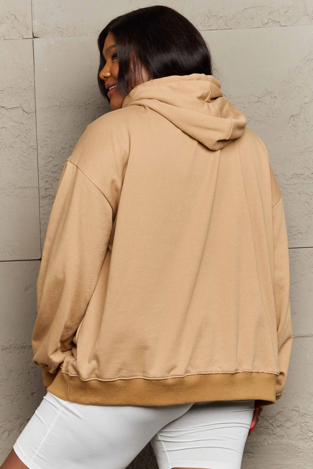 Full Size Long Sleeve Dropped Shoulder Hoodie - Image 6