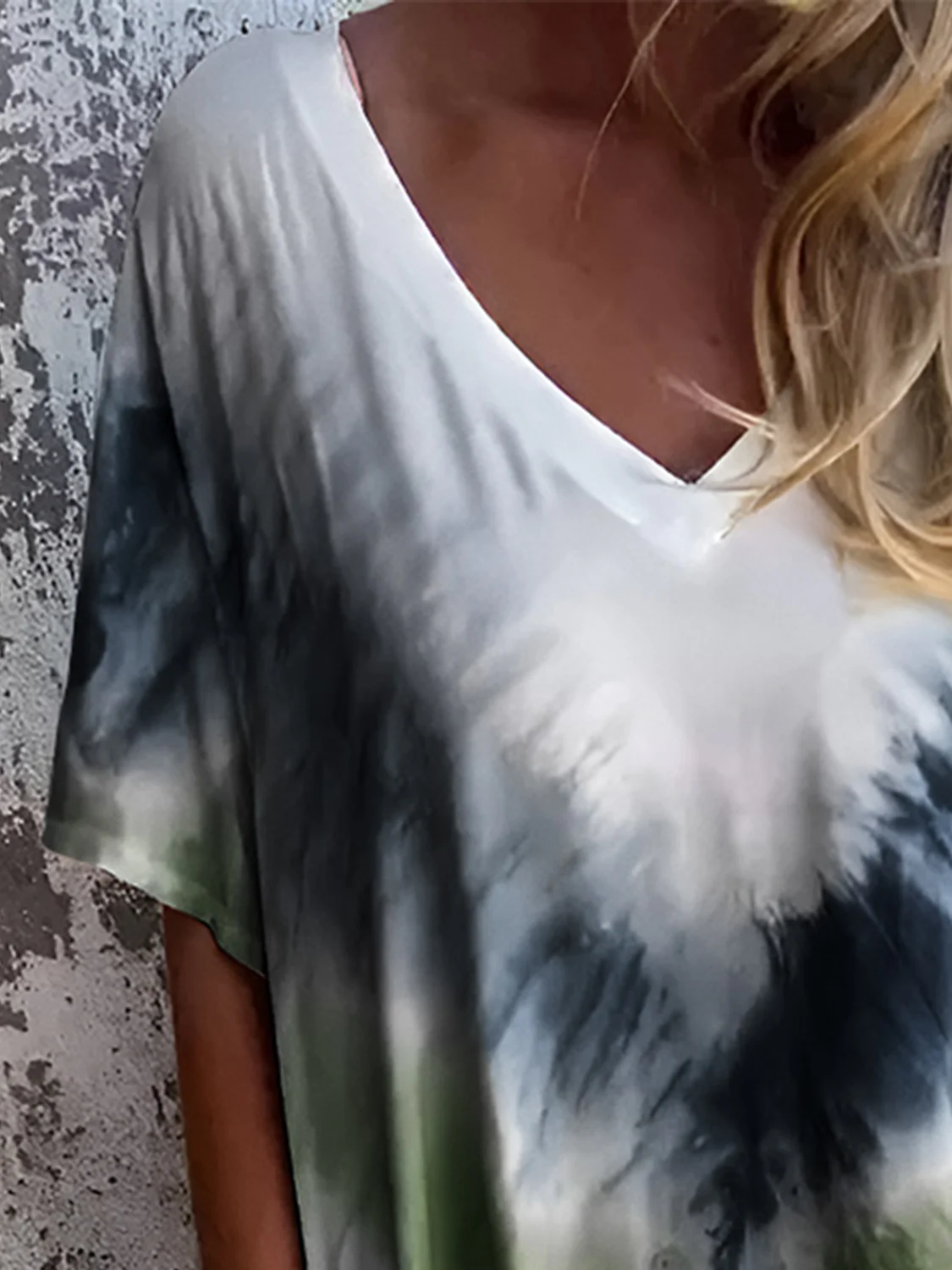 Full Size Pocketed Tie-Dye Short Sleeve Dress - Image 15