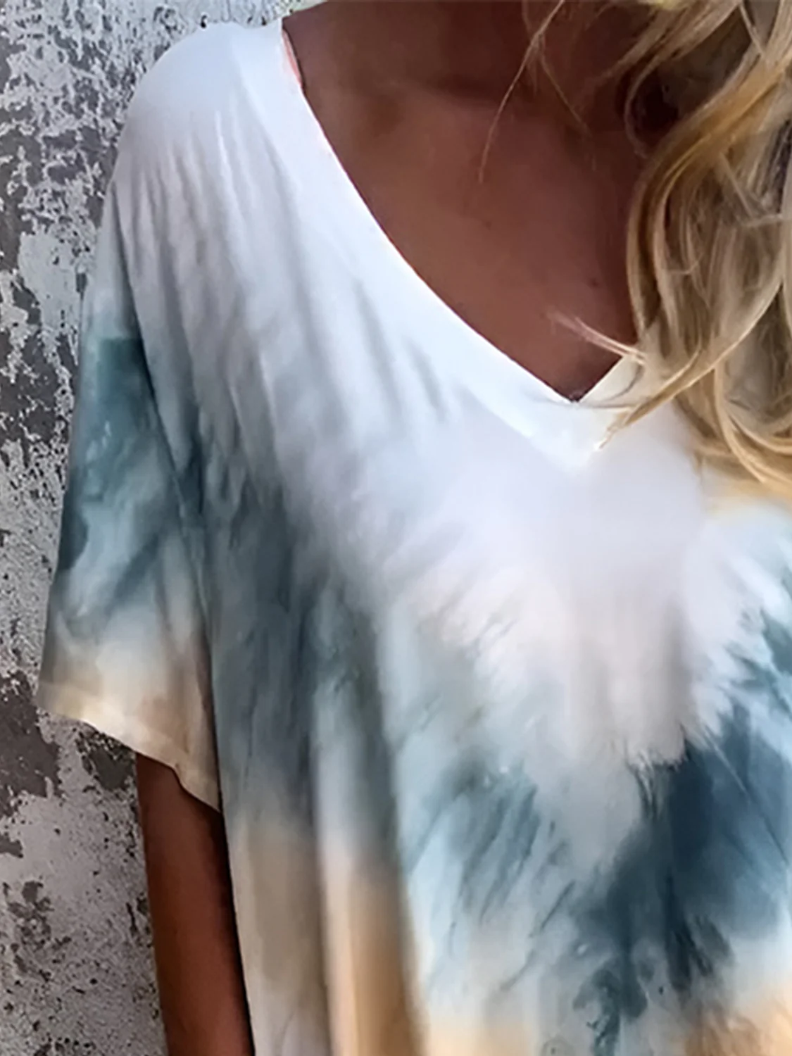 Full Size Pocketed Tie-Dye Short Sleeve Dress - Image 3