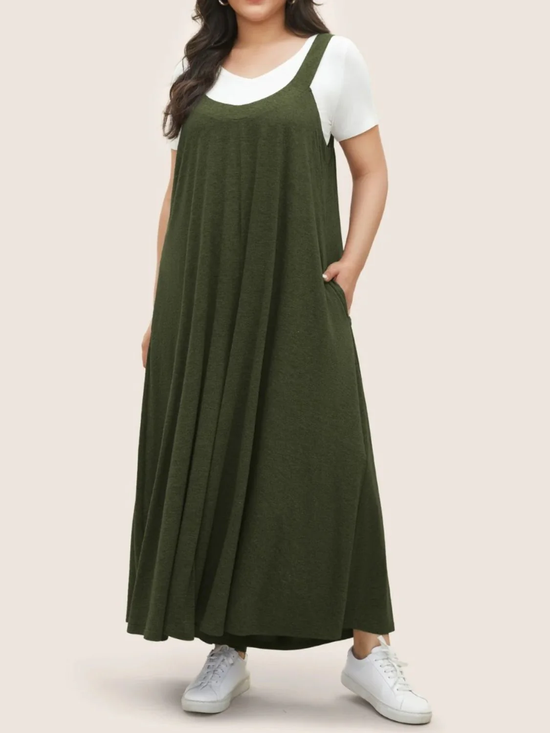 Full Size Pocketed Wide Leg Overalls - Image 10
