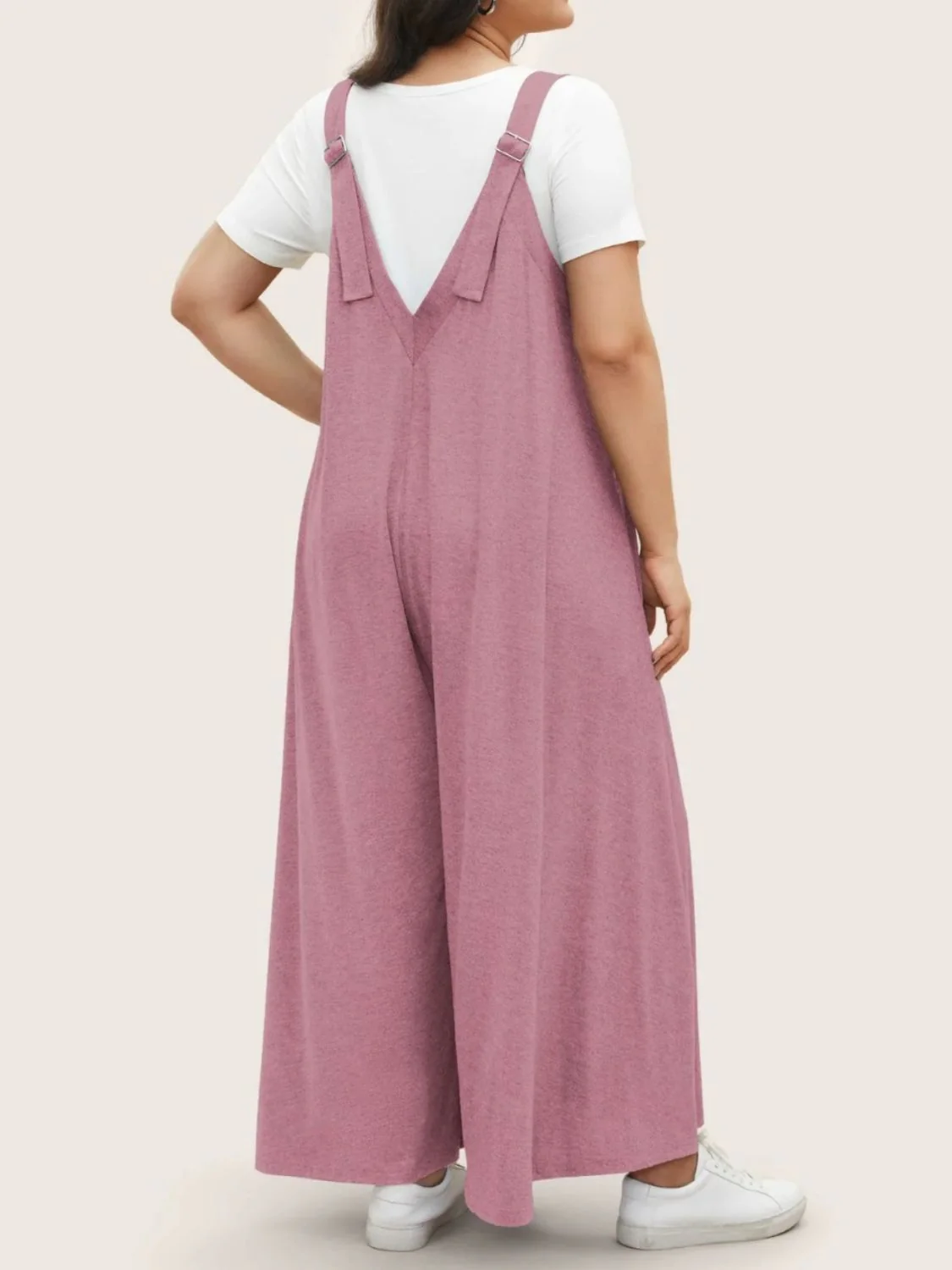 Full Size Pocketed Wide Leg Overalls - Image 5