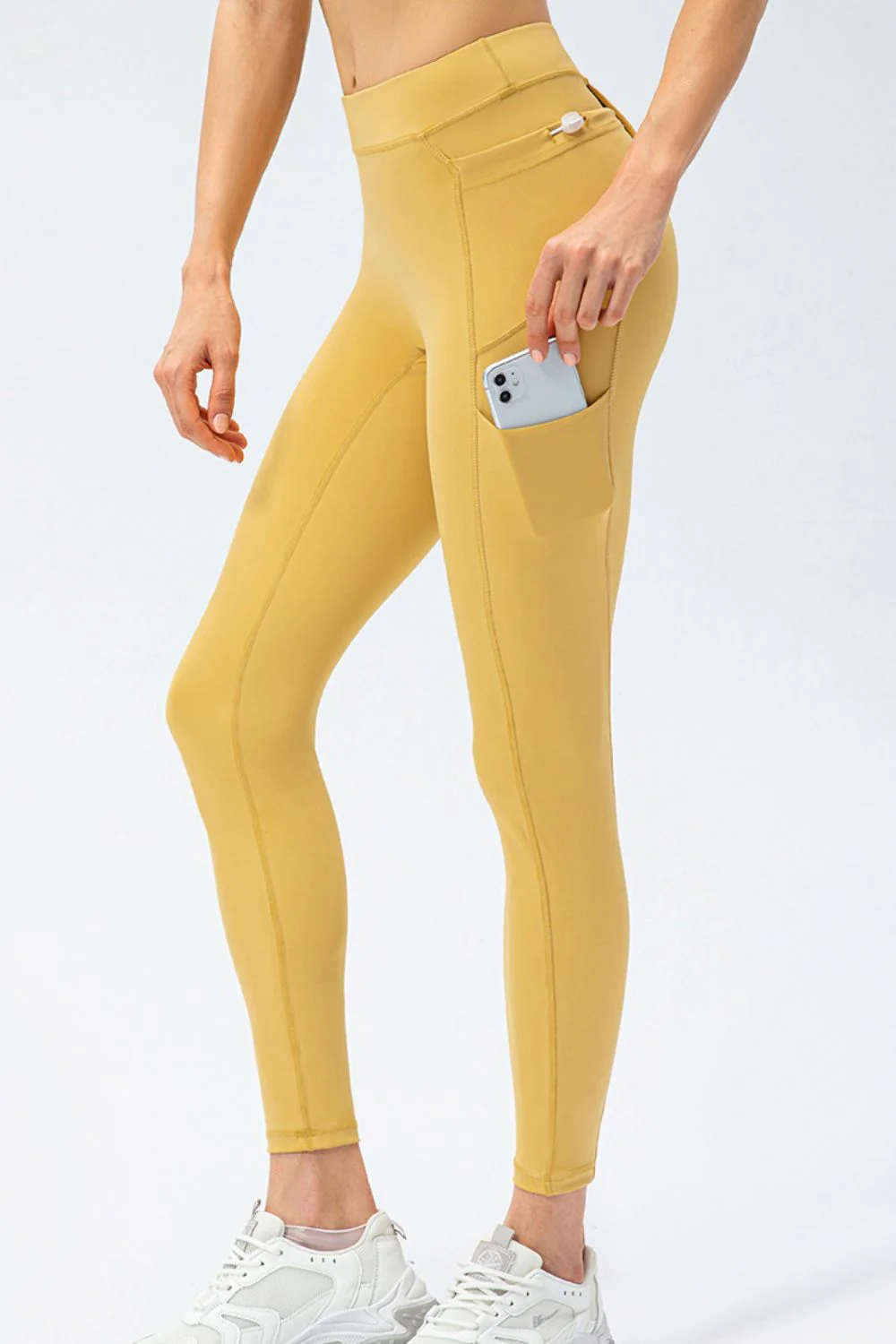 Full Size Slim Fit High Waist Long Sports Pants with Pockets - Image 2