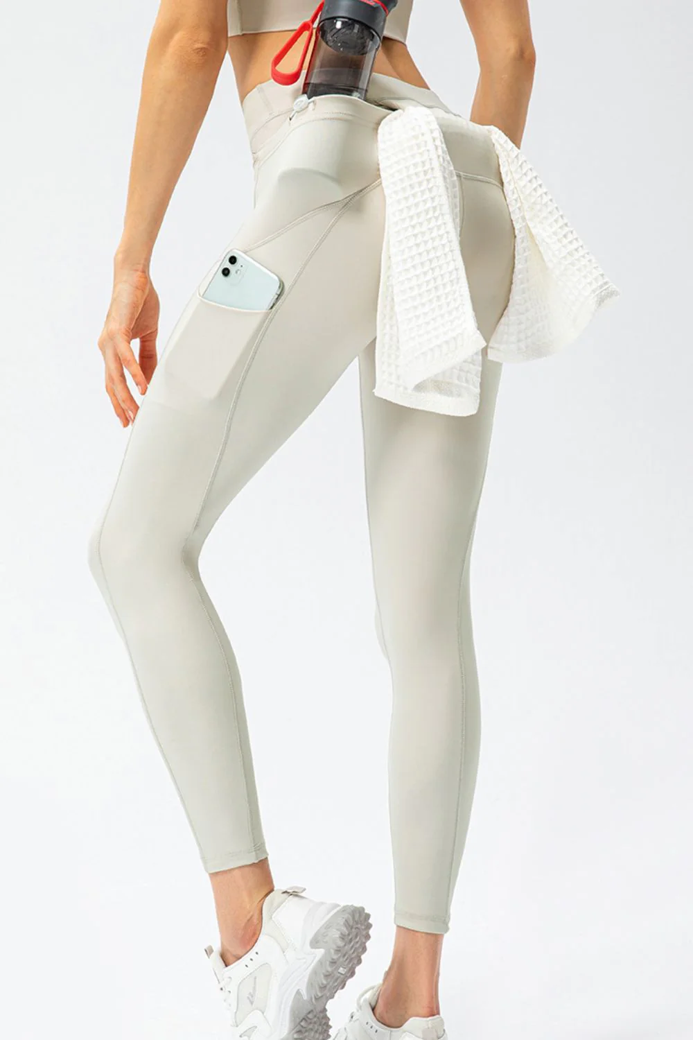 Full Size Slim Fit High Waist Long Sports Pants with Pockets - Image 4