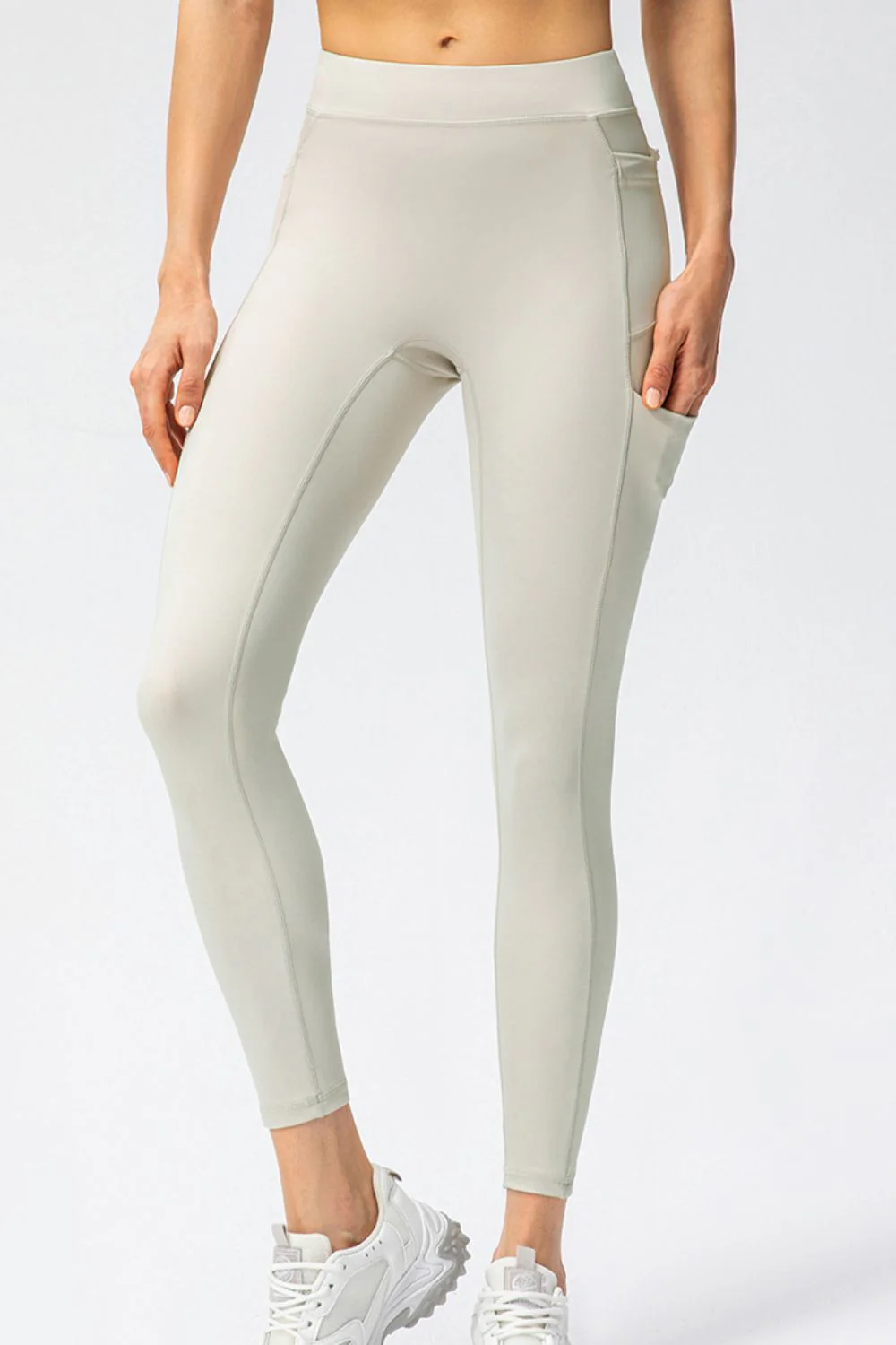 Full Size Slim Fit High Waist Long Sports Pants with Pockets - Image 5