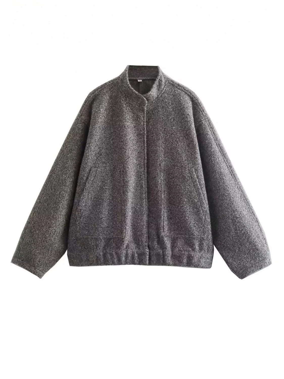 Full Size Snap Down Drop Shoulder Jacket - Image 9