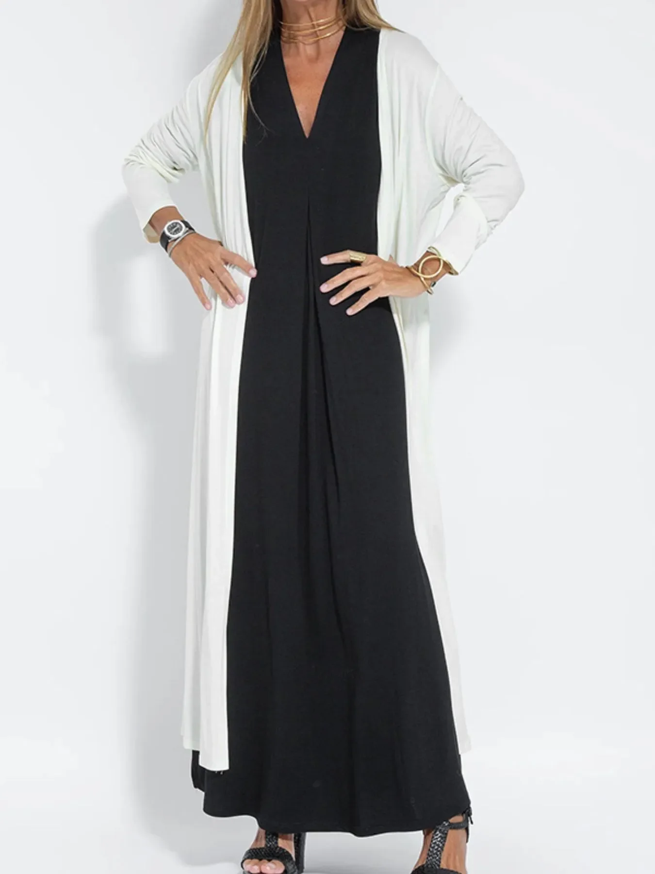 Full Size V-Neck Sleeveless Maxi Dress with Slit Plus Size - Image 12