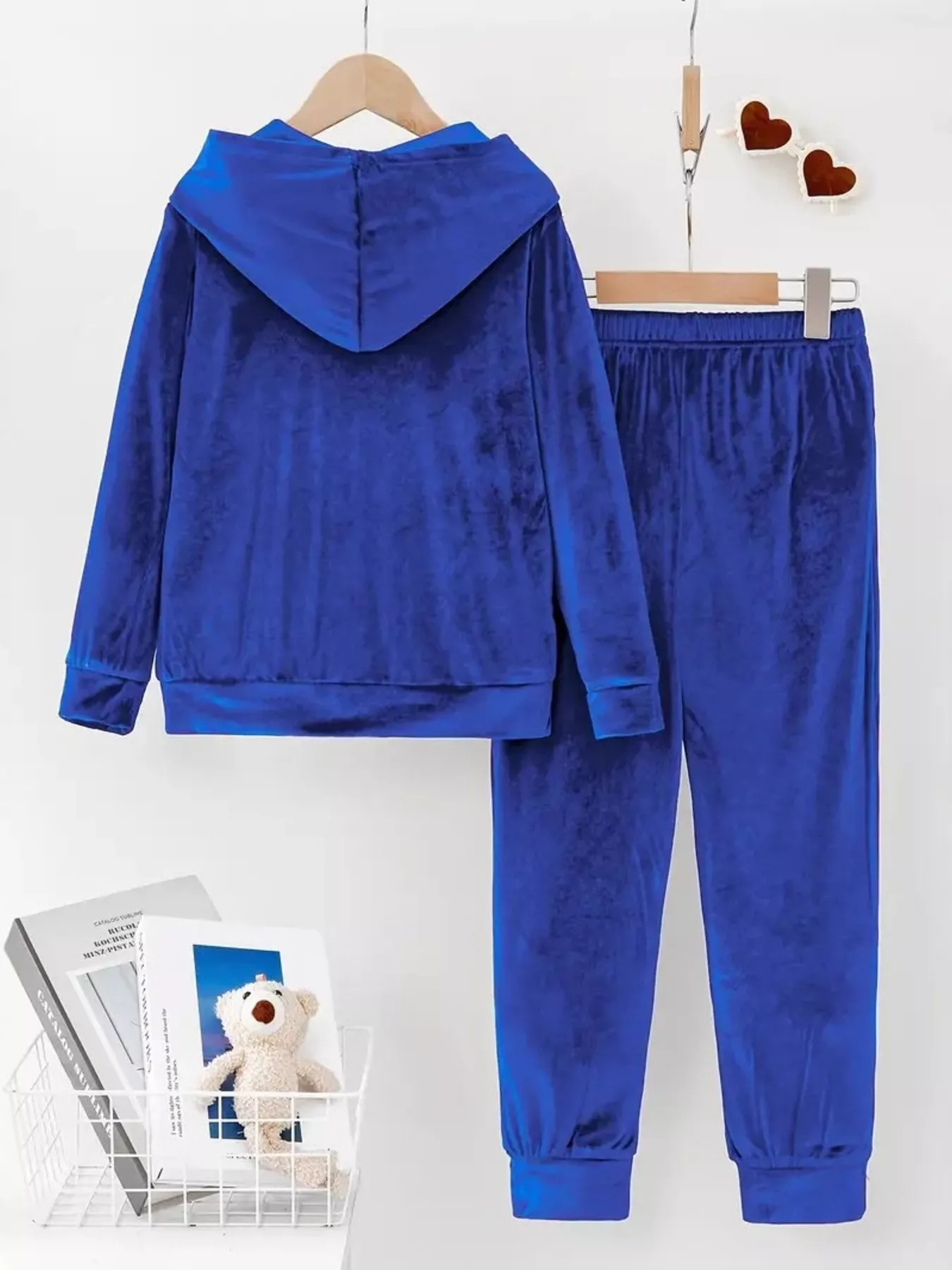 Full Size Velvet Hoodie and Pants Set Plus Size - Image 7