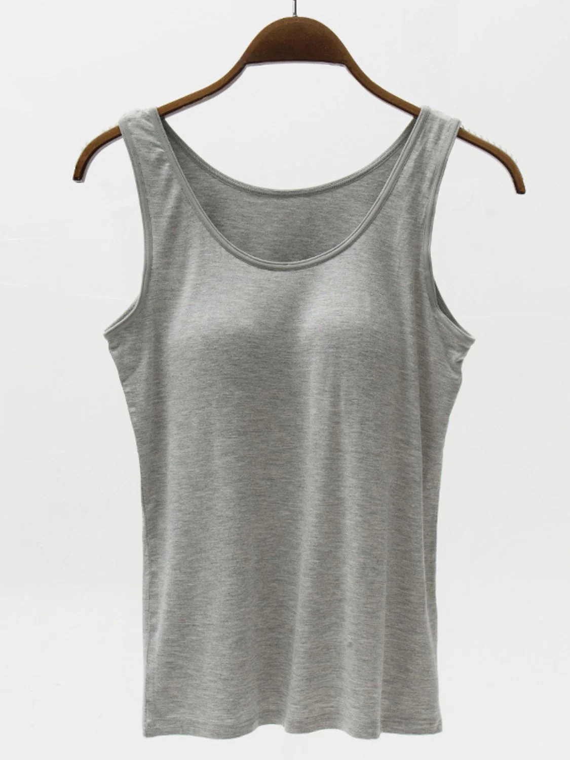 Full Size Wide Strap Modal Tank with Bra - Image 8
