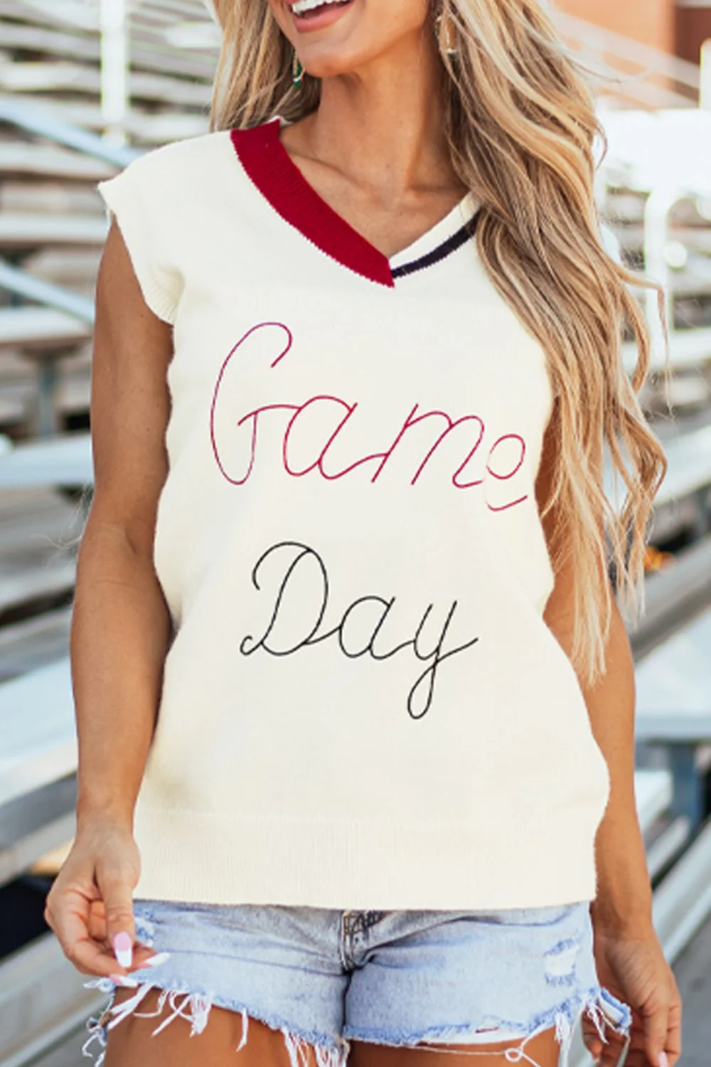 GAME DAY V-Neck Sweater Vest - Image 6