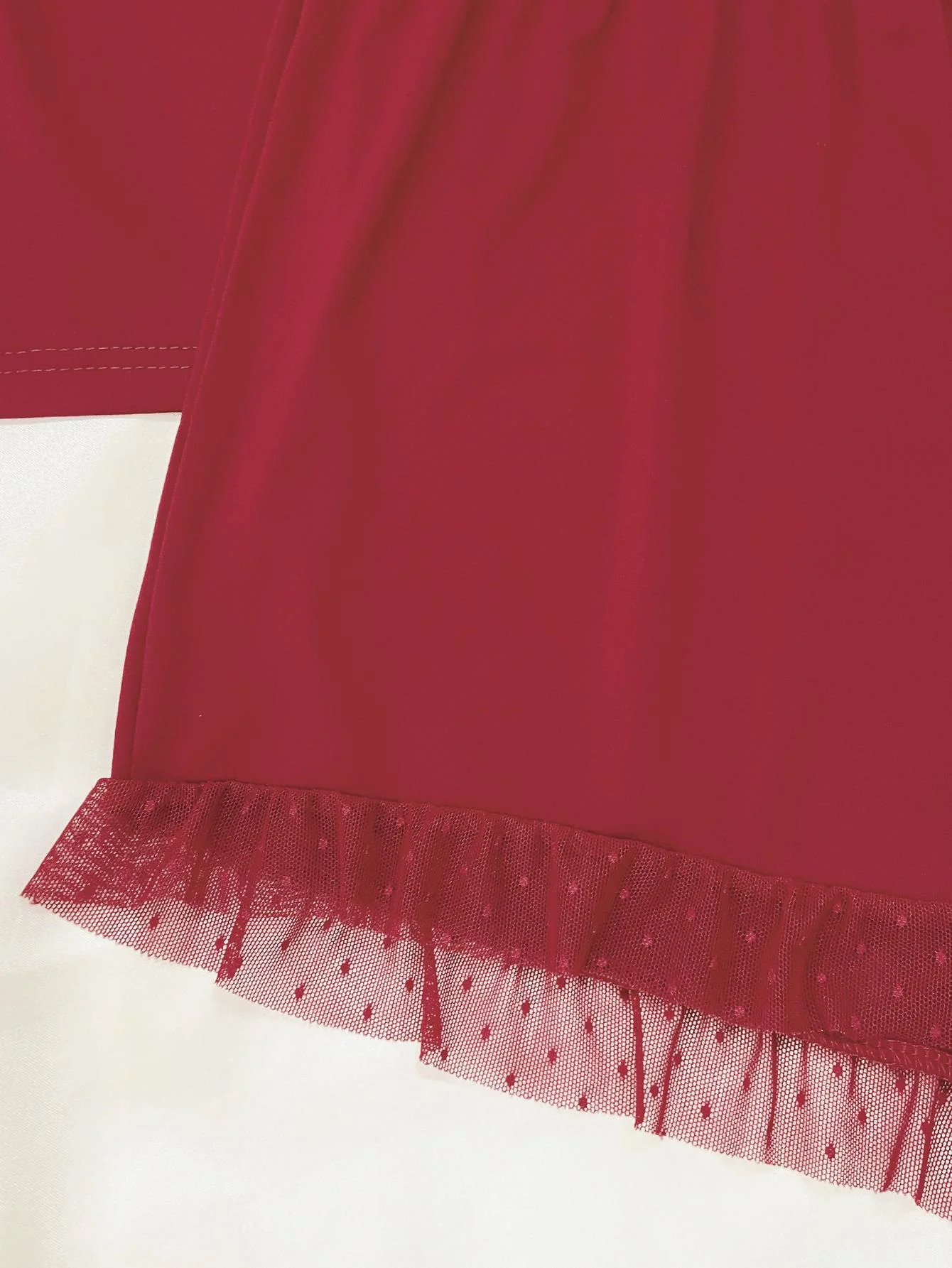 Gathered Detail Spliced Mesh Sleeveless Top and Shorts Lounge Set - Image 9