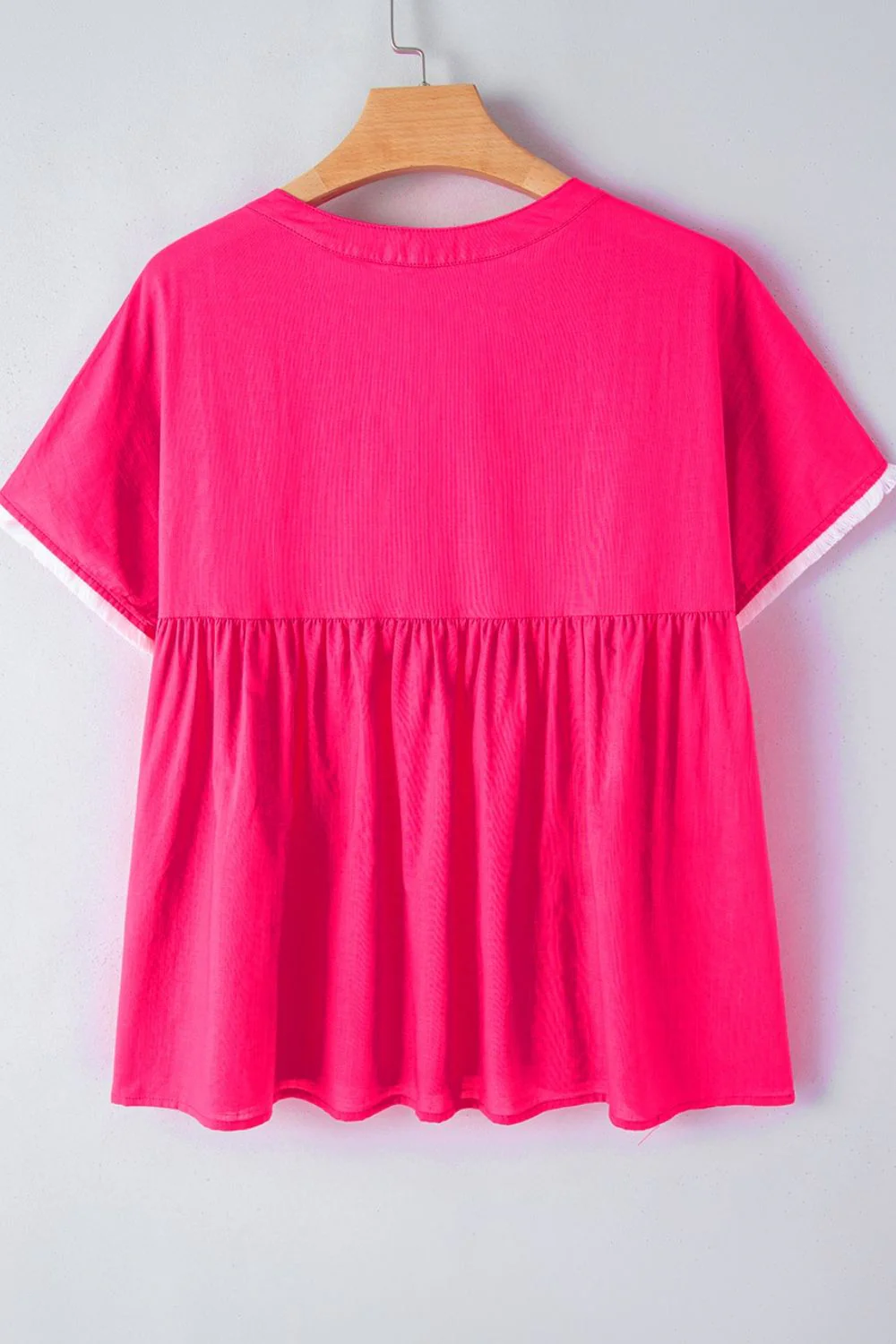 Geometric Embroidered Tassel Tie Neck Blouse - Image 7