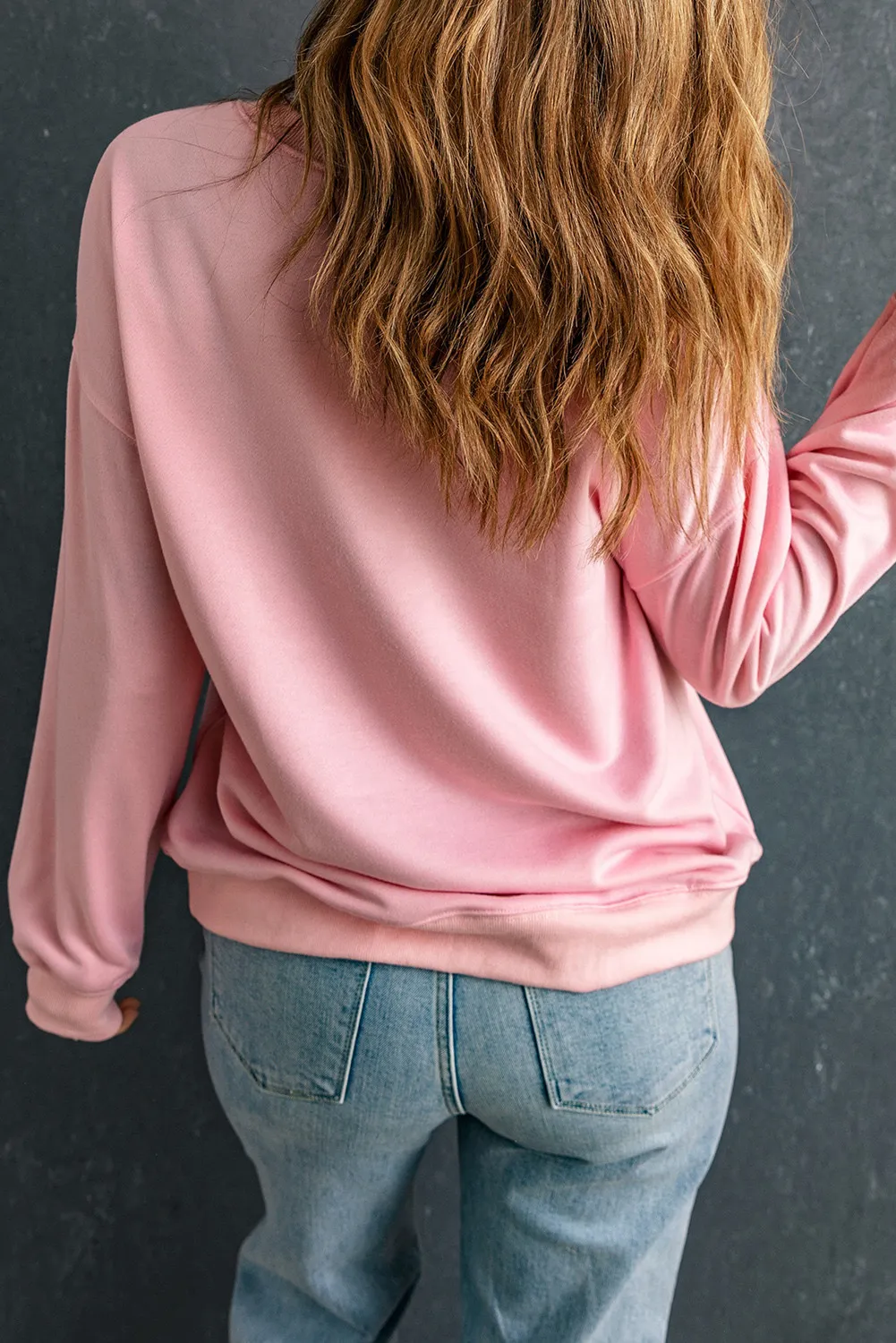 Graphic Round Neck Long Sleeve Sweatshirt - Image 2