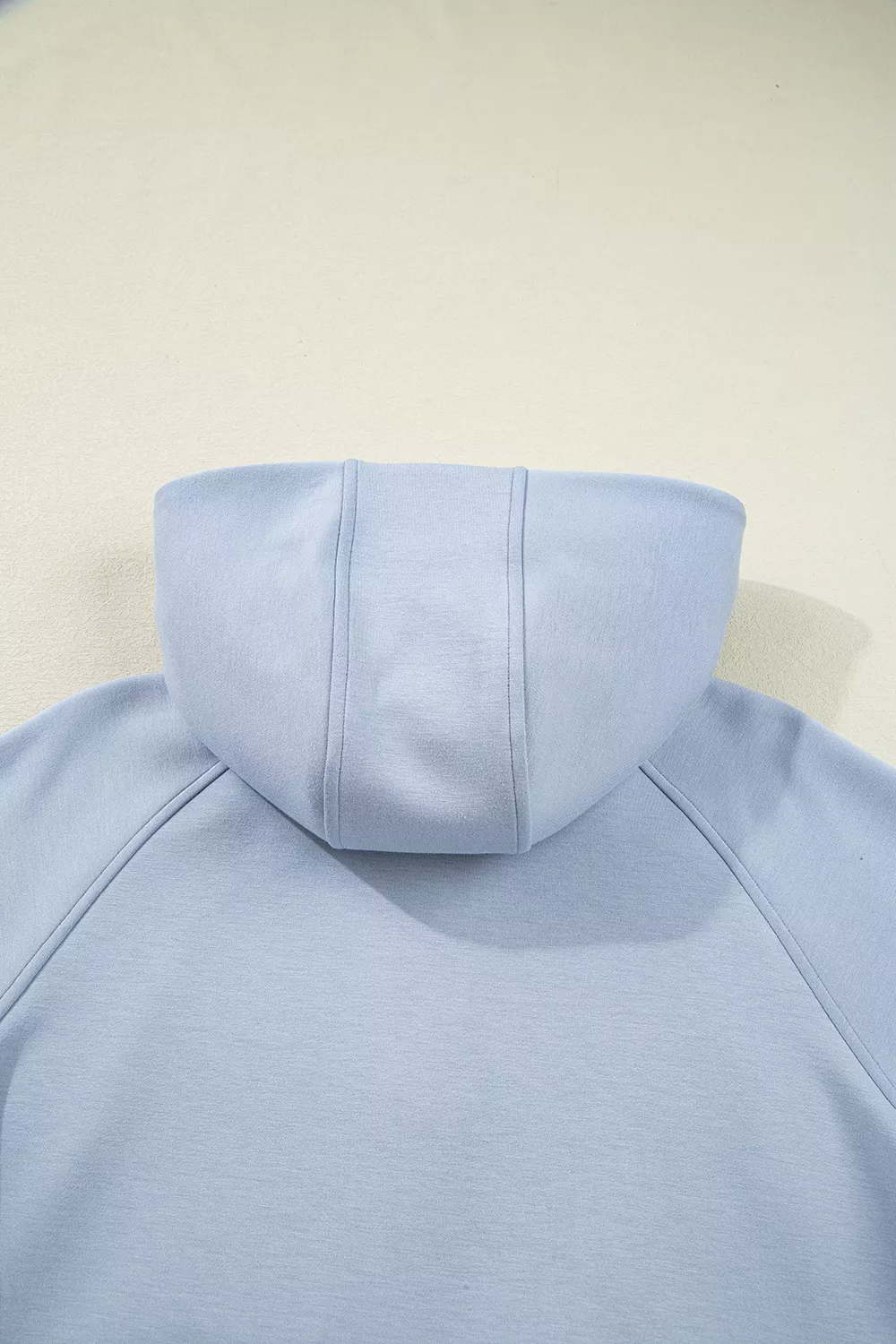 Half Zip Thumbhole Sleeve Hoodie and Pants 2pcs Outfit - Image 6