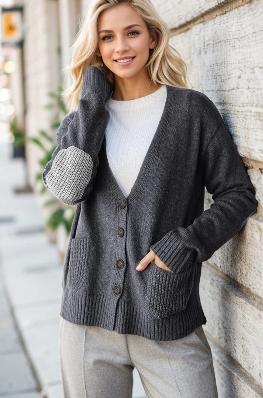 Heimish Full Size Long Sleeve V Neck Button Down Cardigan - Image 3