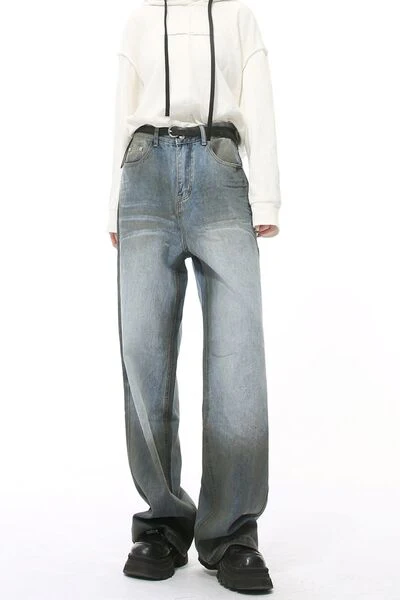 High Waist Baggy Jeans with Pockets - Image 4