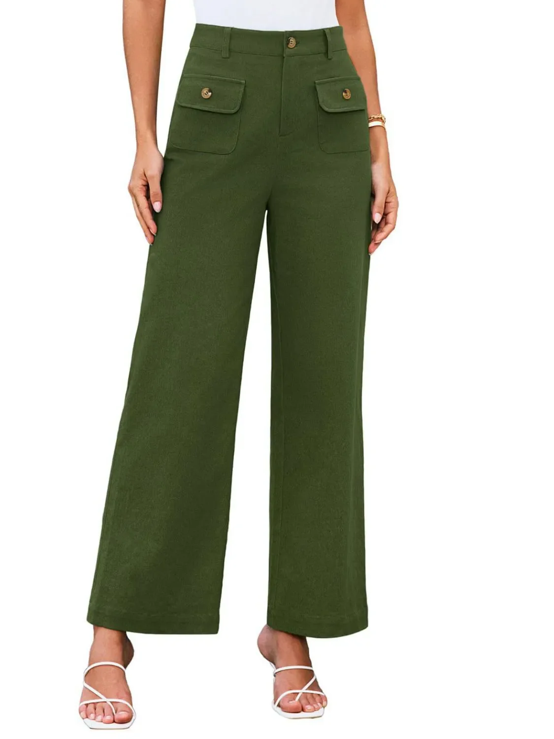 High Waist Wide Leg Pants - Image 26