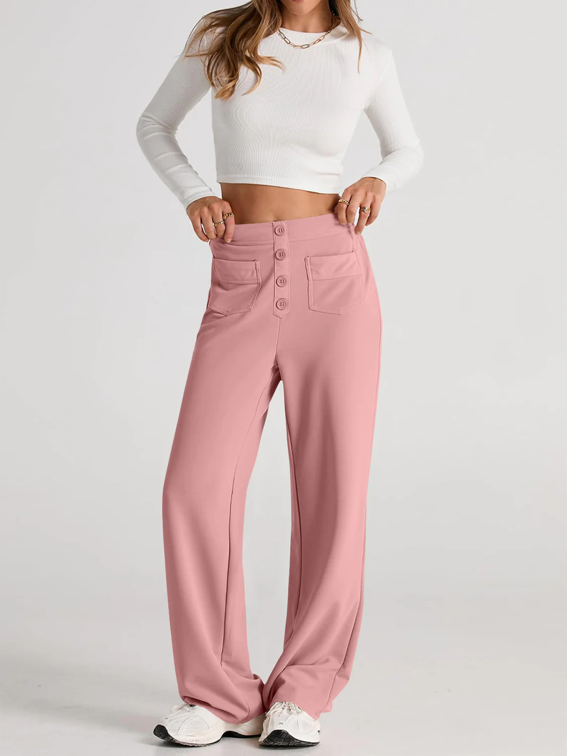 High Waist Wide Leg Pants - Image 27