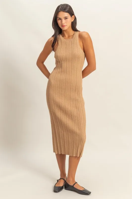 HYFVE Round Neck Bodycon Ribbed Knit Dress - Image 2