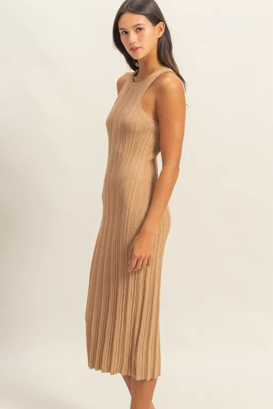 HYFVE Round Neck Bodycon Ribbed Knit Dress - Image 3