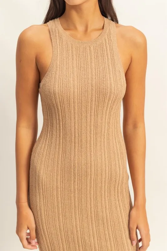 HYFVE Round Neck Bodycon Ribbed Knit Dress - Image 5