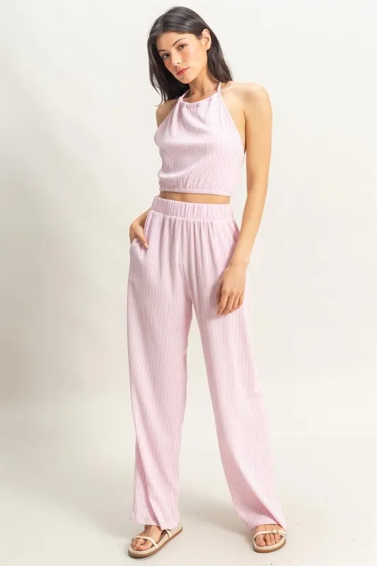 HYFVE Striped Halter Neck Top and Pants Set - Image 5