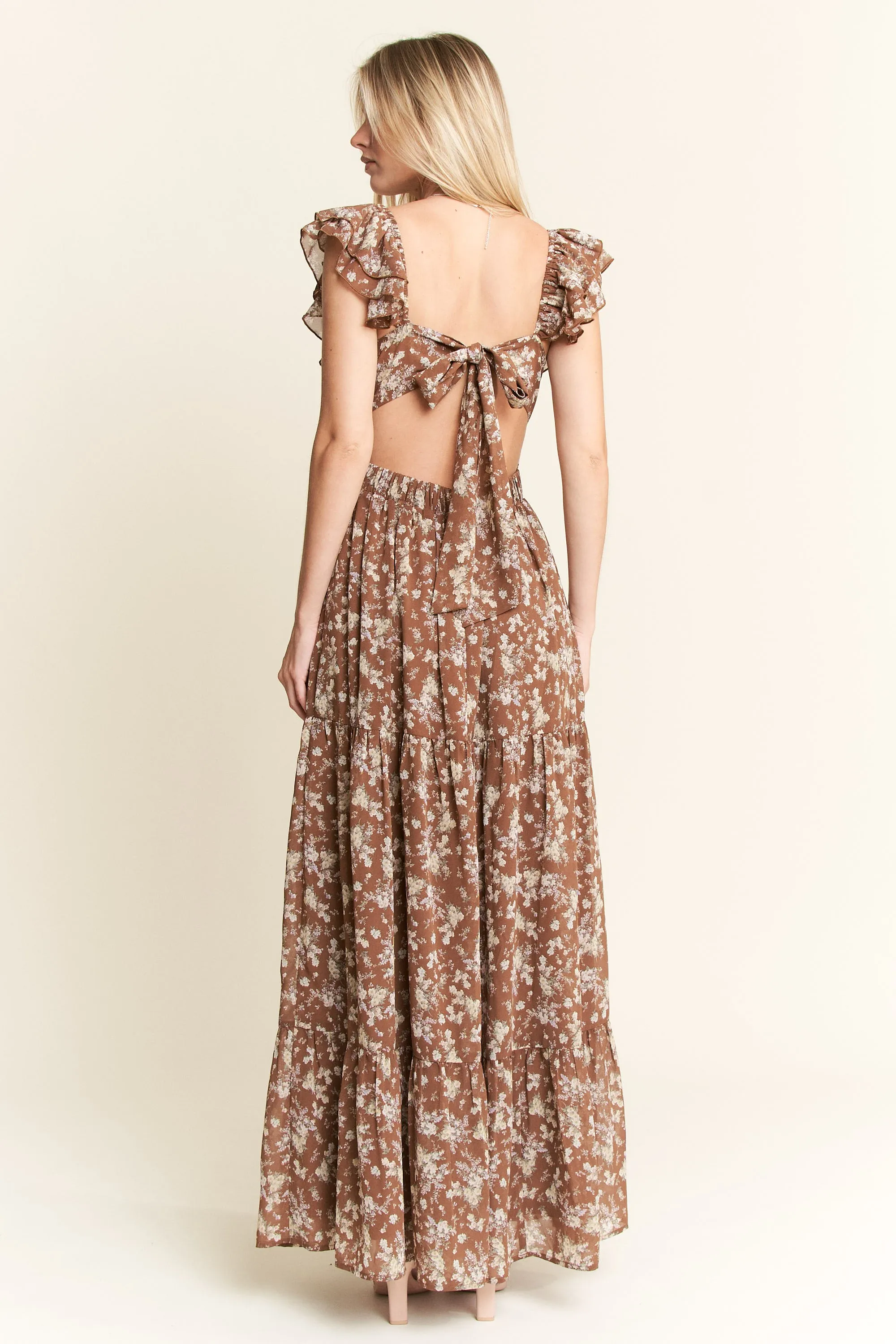 Jade By Jane Ruffle Sleeve Tiered Maxi Dress - Image 7