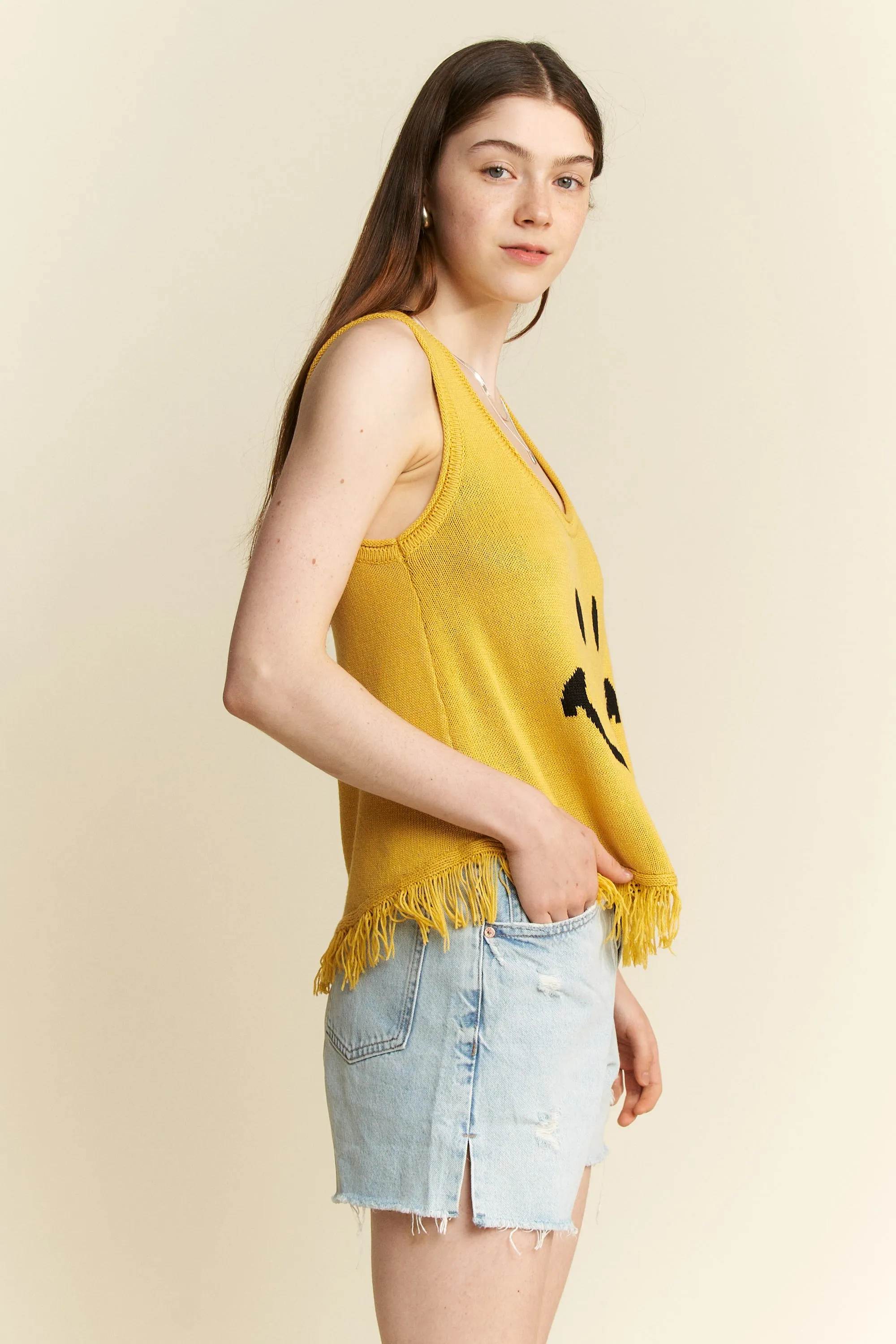 Jade By Jane Smiley Fringe Tank Top - Image 5