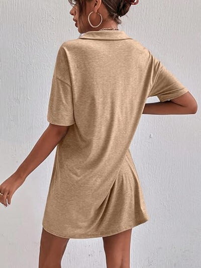 Johnny Collar Short Sleeve Polo Dress - Image 11
