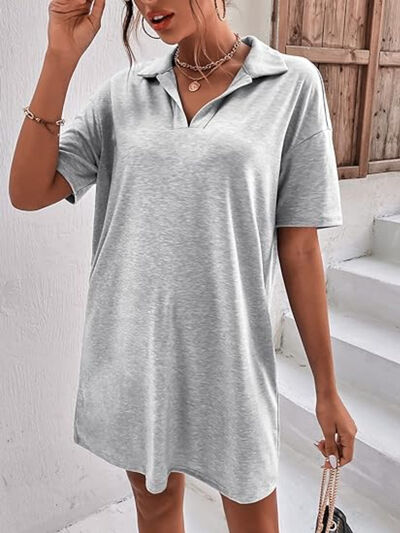 Johnny Collar Short Sleeve Polo Dress - Image 9