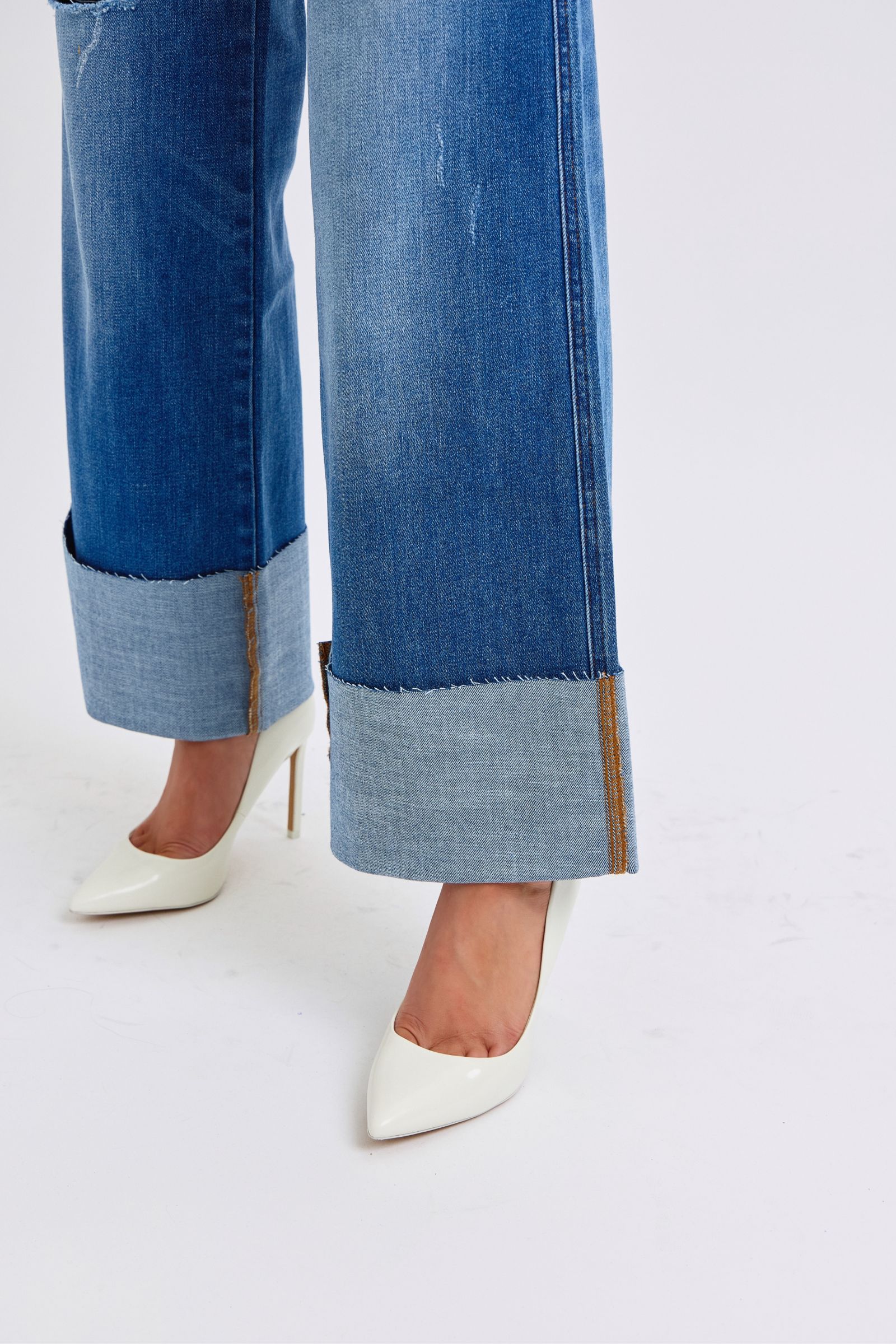 Judy Blue Full Size Distressed High Waist Wide Leg Jeans - Image 10