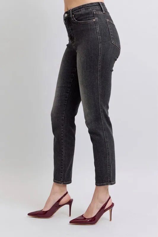 Judy Blue Full Size Mid Rise Tummy Control Slim Jeans Plus Size - Image 3
