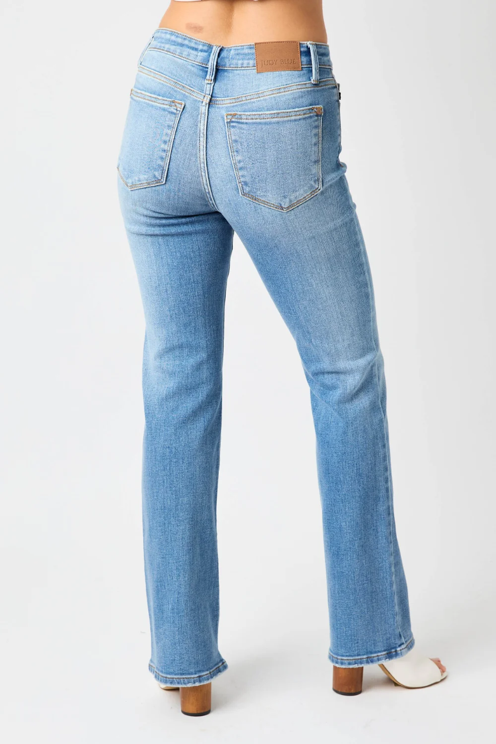 Judy Blue Full Size Mid-Rise Waist Straight Jeans - Image 15