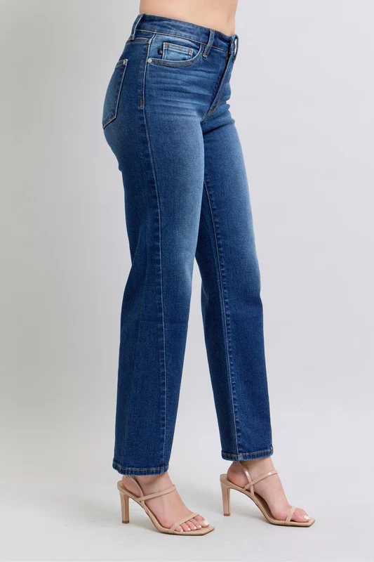 Judy Blue Full Size Side Seam Detail Straight Jeans with Pockets - Image 3