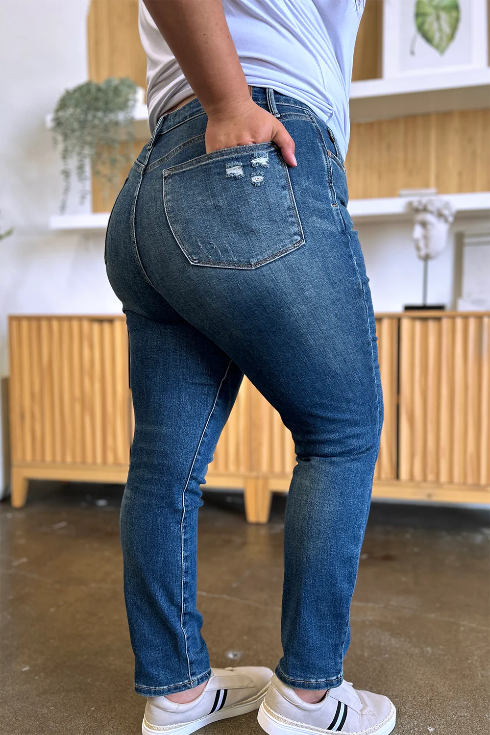 Judy Blue Full Size Tummy Control High Waist Slim Jeans - Image 5