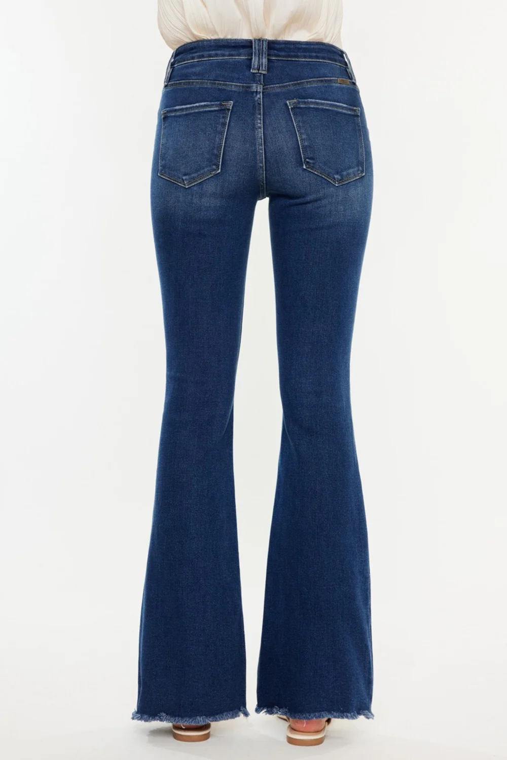 Kancan Cat's Whiskers Raw Hem Flare Jeans - Image 9