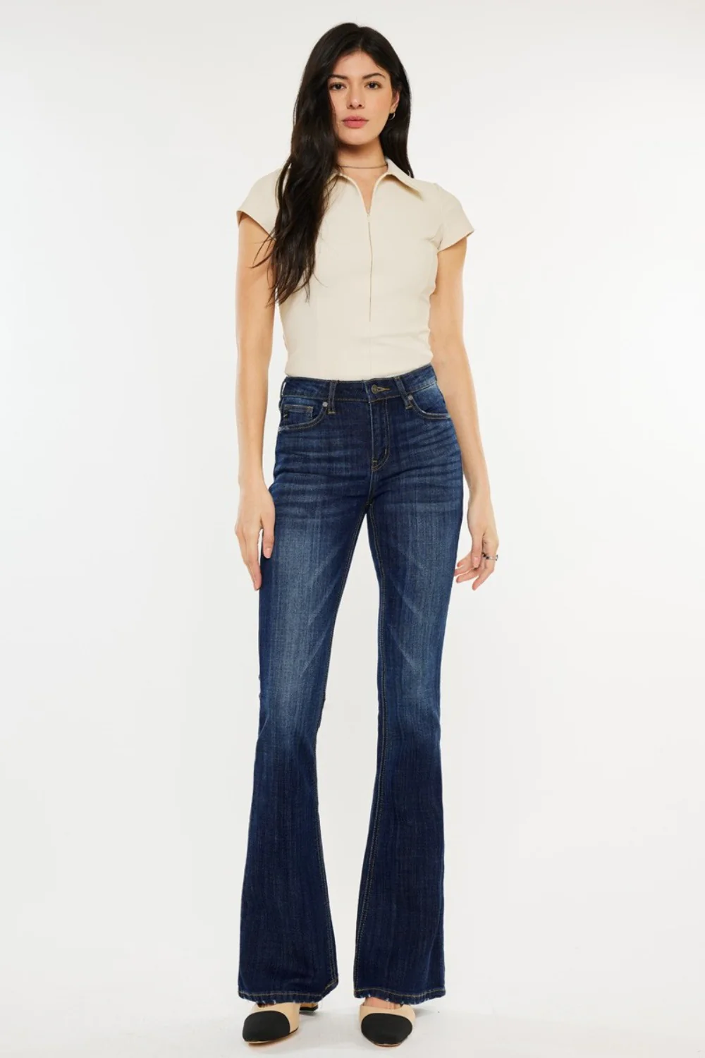 Kancan Full Size Mid Rise Slim Flare Jeans - Image 13