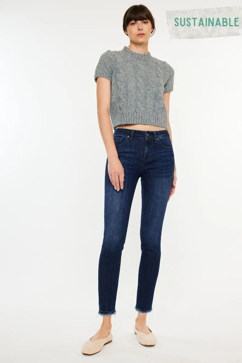Kancan High-Rise Slim Fit Raw Hem Ankle Jeans - Image 6