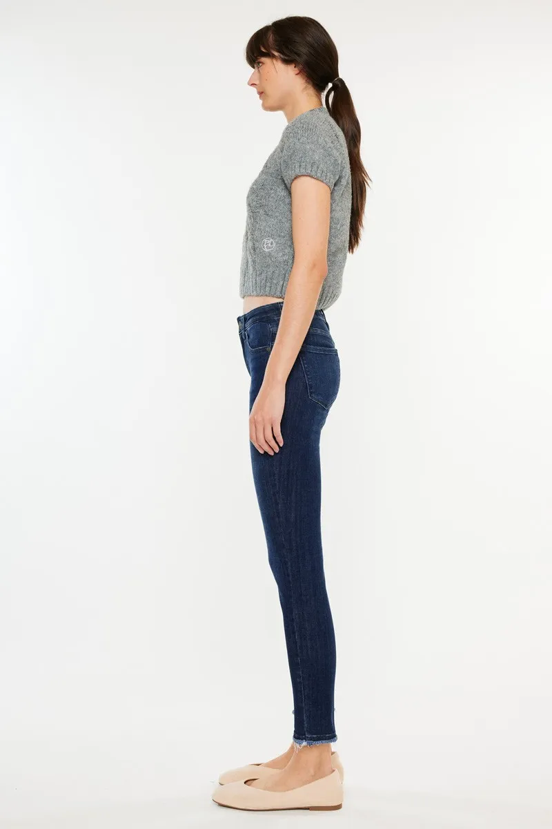 Kancan High-Rise Slim Fit Raw Hem Ankle Jeans - Image 7