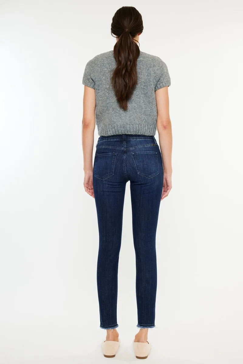 Kancan High-Rise Slim Fit Raw Hem Ankle Jeans - Image 8