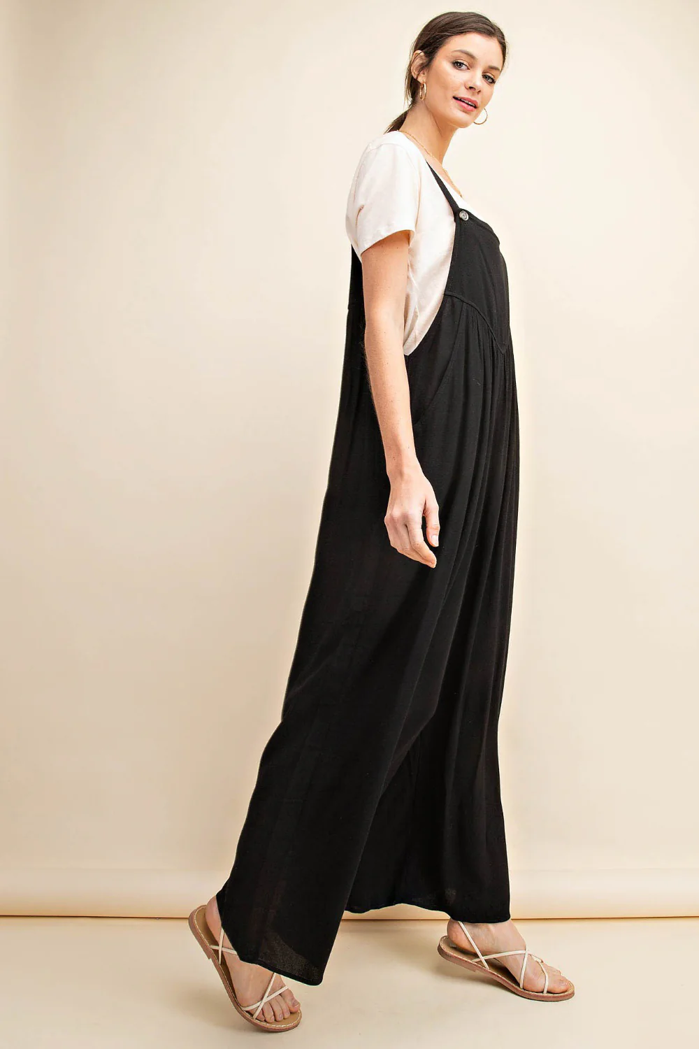 Kori America Full Size Sleeveless Ruched Wide Leg Overalls - Image 2